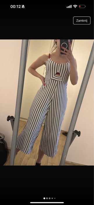 Kombinezon na ramiaczka w paski