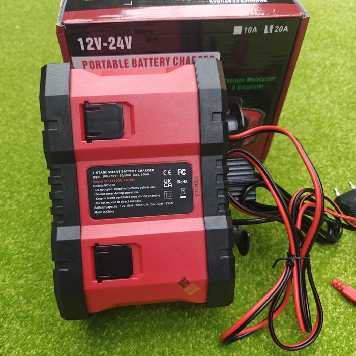 аккумуляторное зарядное устройство Foxsur FPT-200 12V-20А / 24V-10A