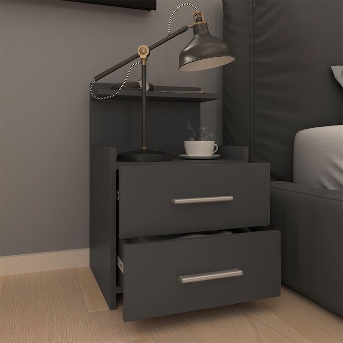 Vicco Stolik nocny zestaw 2 szt, kolor antracyt