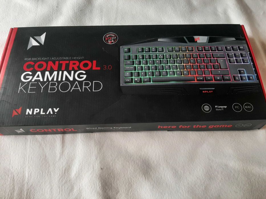 Teclado Gaming NPLAY Control 3.0 (Membrana - Português - Preto)
