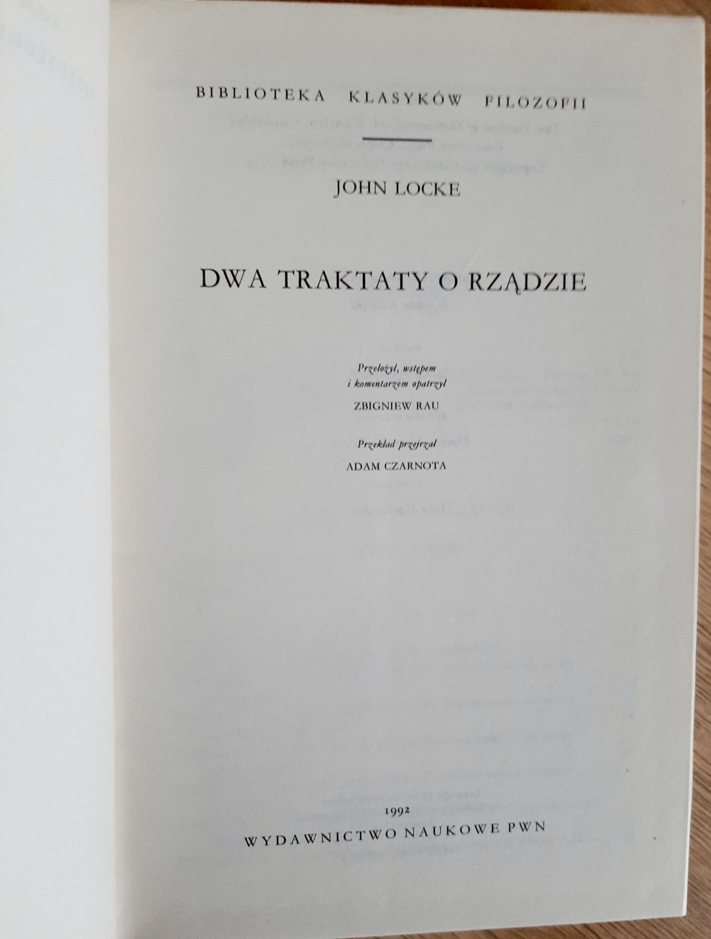 LOCKE Dwa traktaty o rządzie