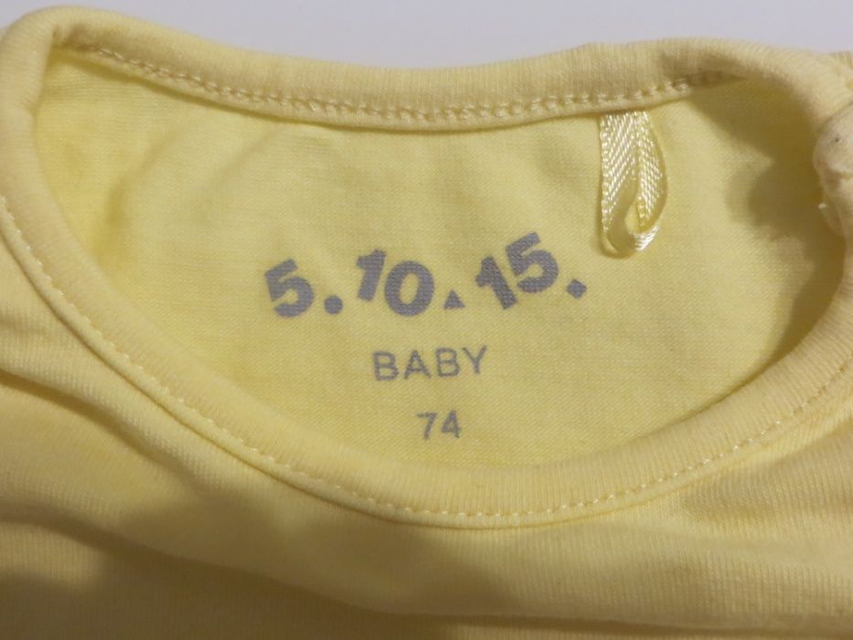 Żółta bluzka t-shirt 5.10.15 74cm