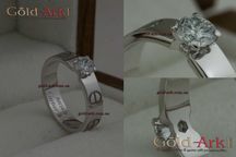 Каблучка Картьє з діамантом 0,5 ct.