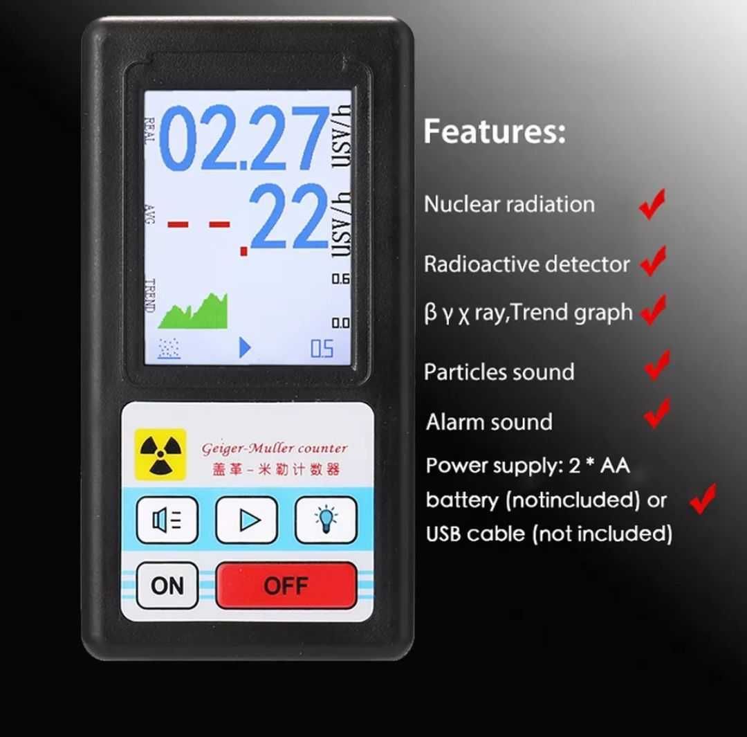 Дозиметр β γ x-ray BR-6 black Лічильник Гейгера