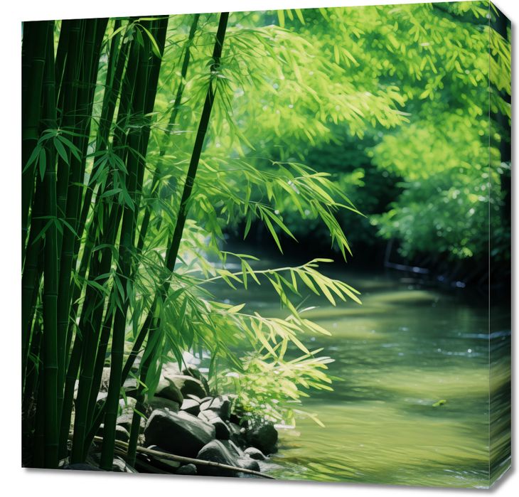 Obraz 60x60cm Spokój Bambusów