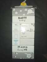 Nowy 7pak body Primark na krótki rękaw unisex 80cm. Motyw owieczki.