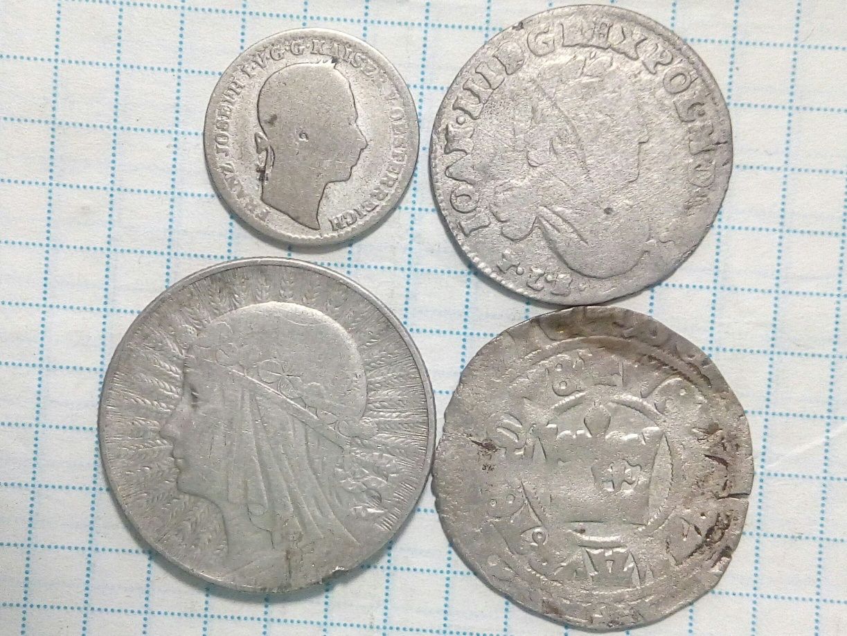 10 крейцерів 1860 р, 6 грош 1683 р Яна ІІІ Собєського, Польща, Австрія
