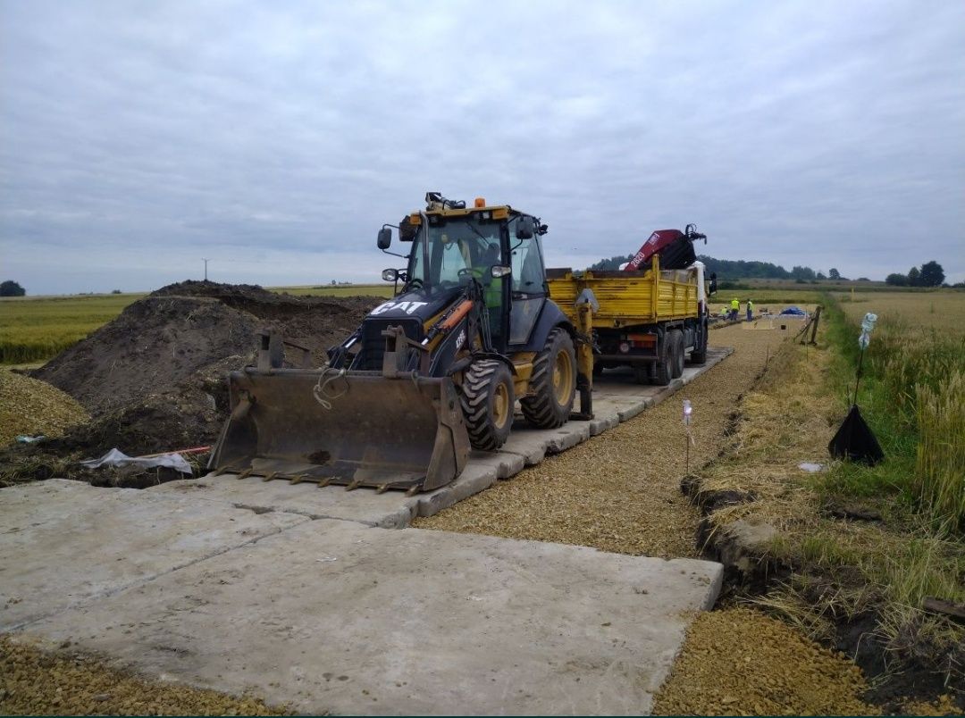 Wynajem, Usługi koparko ładowarka, koparką kołowa obrotowa 18 ton