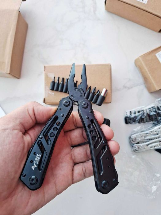 Новий мультитул функціональний Sanke Rescue 24 в 1 (чорний з бітами)