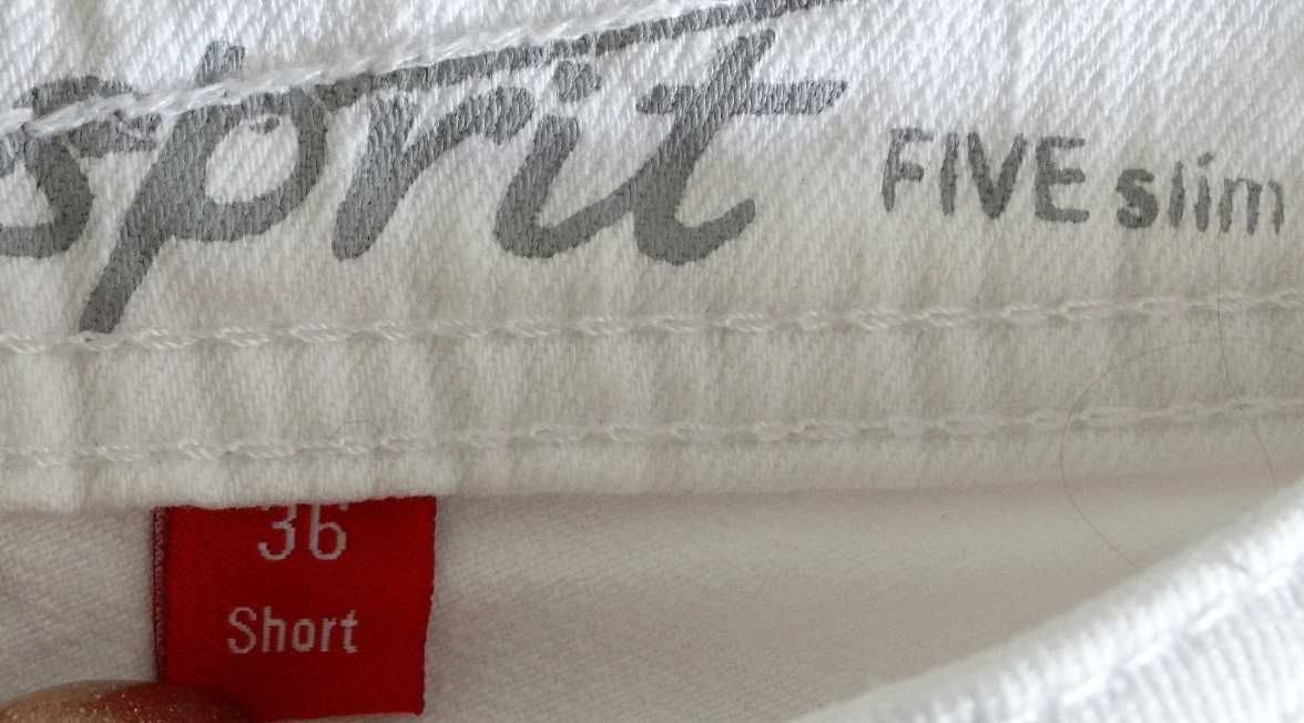 Białe jeansy spodnie Edc by Esprit rozm. 36 niski stan biodrówki