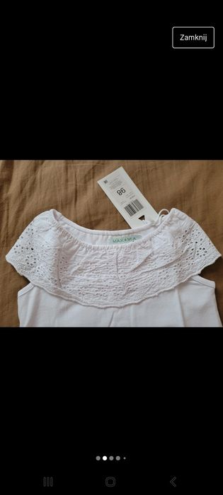 Nowa biała bluzeczka r. 98