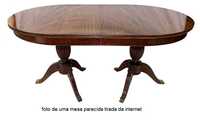 Mesa em Mogno extensível