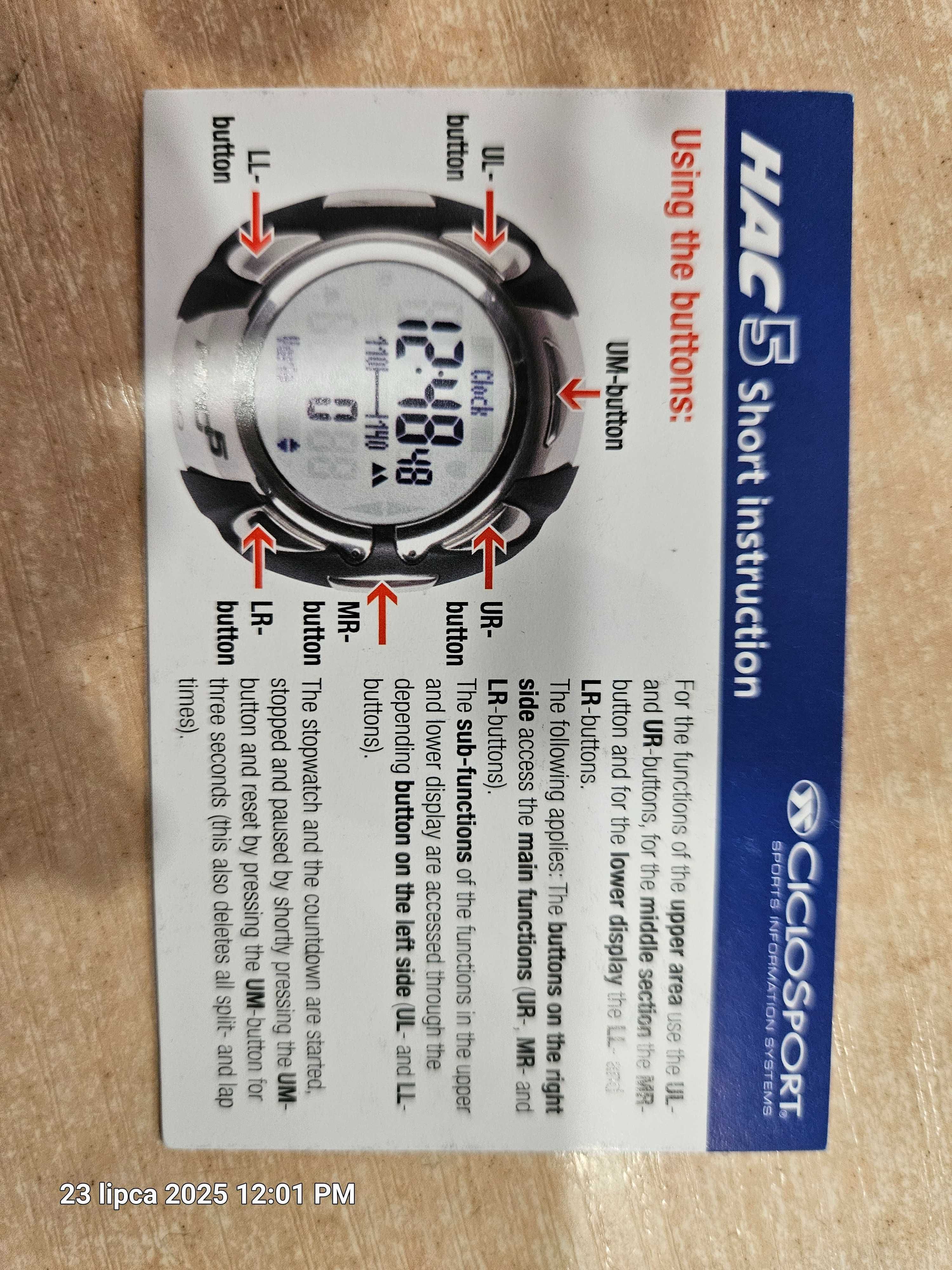 Pulsometr CICLOSPORT HAC 5 BASE tytan matt