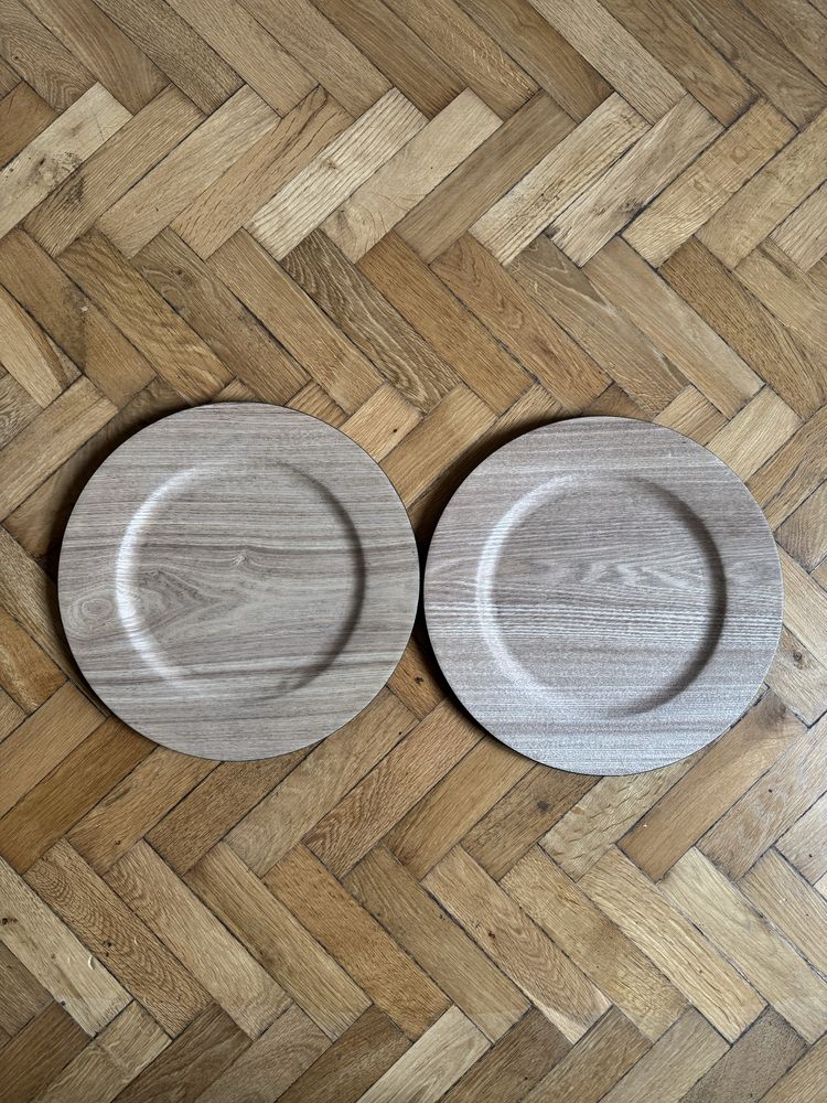 Homla podkładki pod talerz taca drewniana 33cm 8szt.