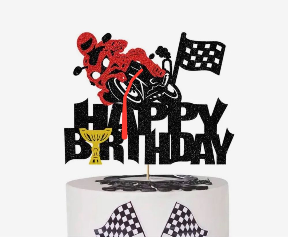 Toper na tort motocykl