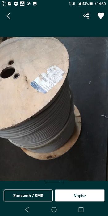 Kabel 3x2,5mm drut 500m szpula okrągły miedź