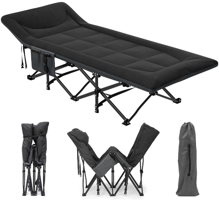 YITAHOME Łóżko polowe składane dla dorosłych, wytrzymałe łóżko kemping