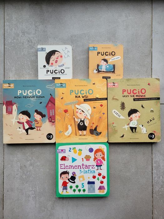 Zestaw książek Pucio plus elementarzarz 3-latka.