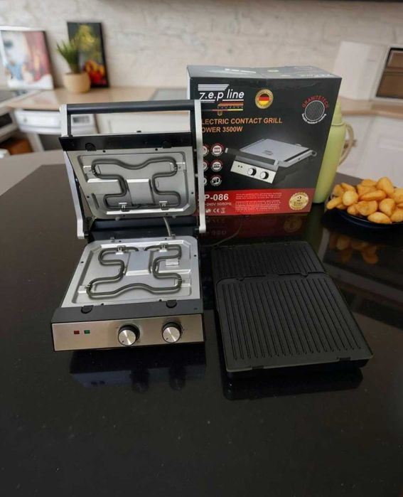 Електрогриль притискач шашлик без вогнища і чаду прямо на кухні