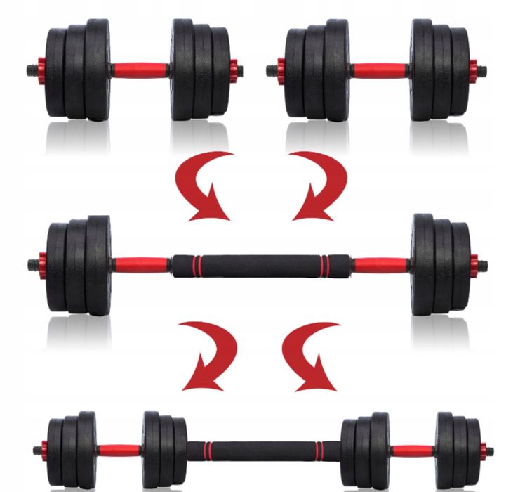 HANTLE HANTELKI 40 KG 2x20 KG Ciężarki Sztanga do Ćwiczeń Treningowe