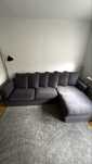 Narożnik sofa 3 osobowa IKEA Gronlid szara modułowa kanapa