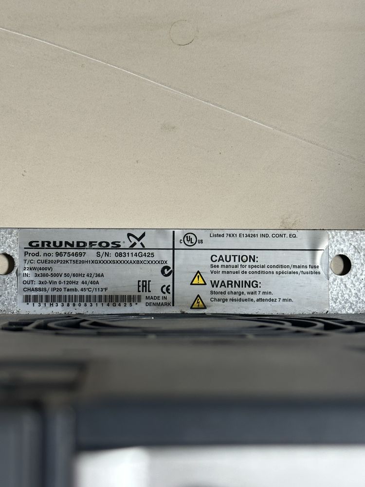Przetwornica GRUNDFOS CUE 22kW 400V