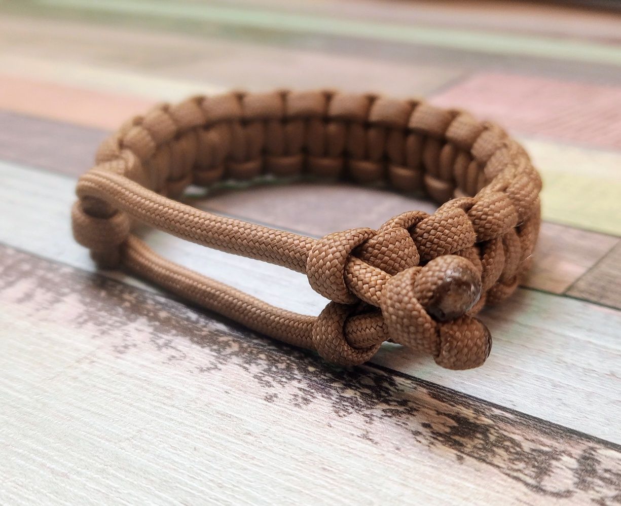 Bransoleta survivalowa handmade, paracord 550