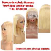 Peruca de cabelo Humano Front lace orelha-orelha