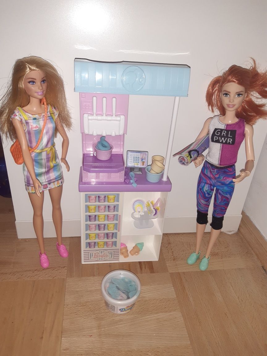 Barbie lodziarnia zestaw Mattel Barbie fitness lalki