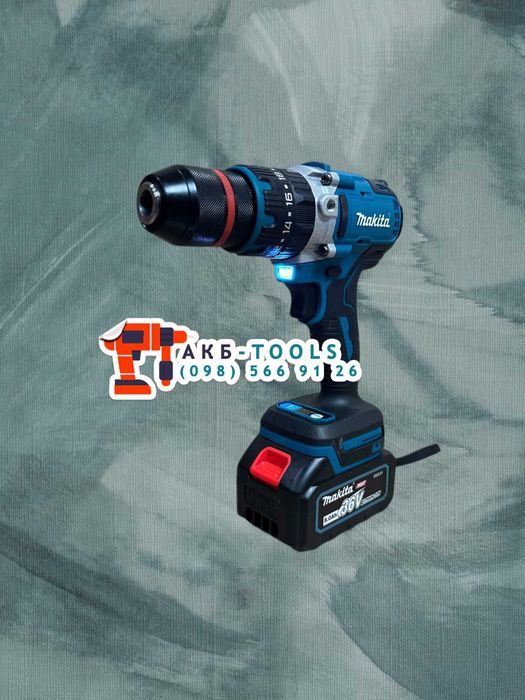 Шуруповерт Makita DHP487BL З функцією удару 120Nm Безщітковий 2 АКБ