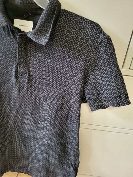 Koszulka polo reserved krótki rękaw M wzór