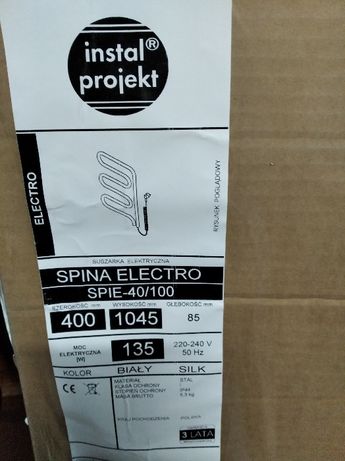Grzejnik łazienkowy SPINA ELECTRO SPIE-40/100 biały/silk