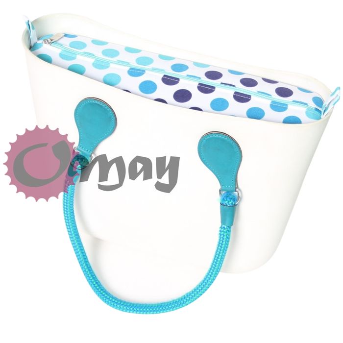 organizer OBAG MINI groszki grochy turskus mięta wkład OMAY