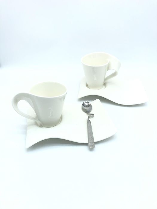 Villeroy & Boch NewWave zestaw filiżanek z porcelany do kawy elegancki