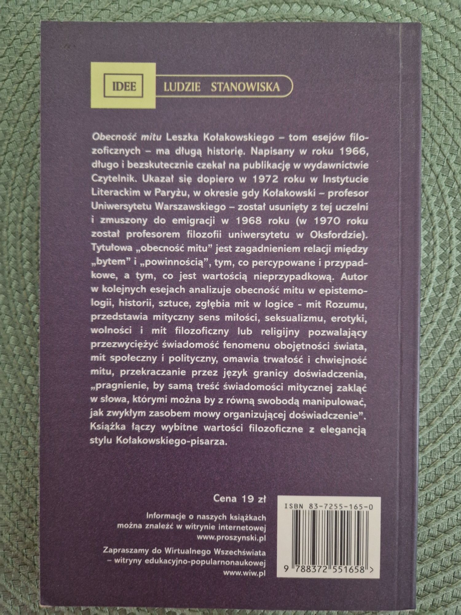 Obecność mitu Leszek Kołakowski