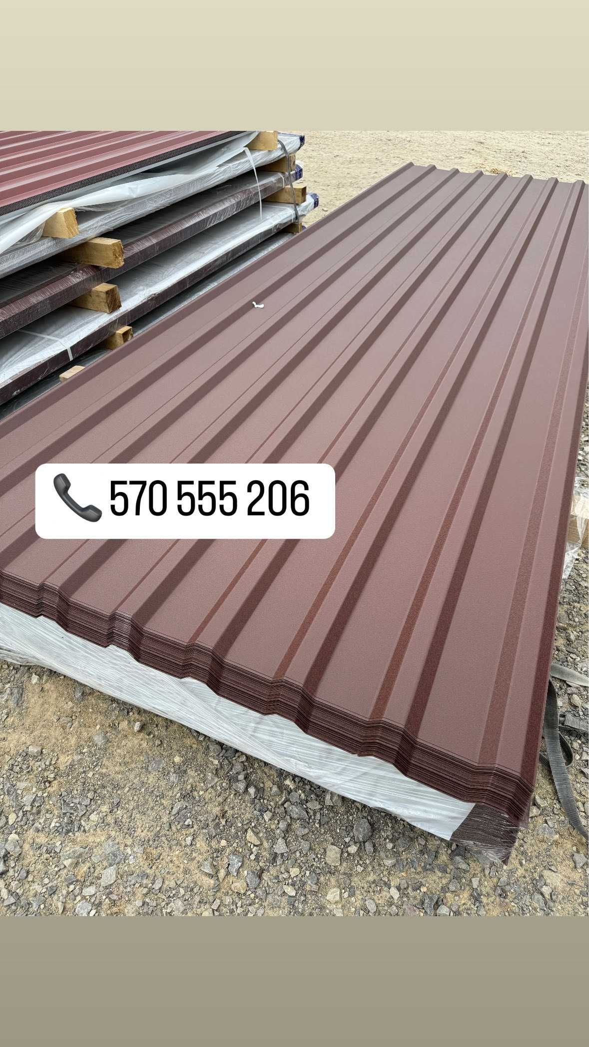 Blacha trapezowa na dach T18 8017 mat I gatunek