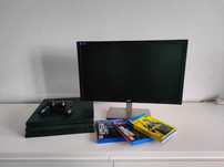 Zestaw konsola PS4 Pro 1TB + kontroler + monitor + 4 gry pudełkowe