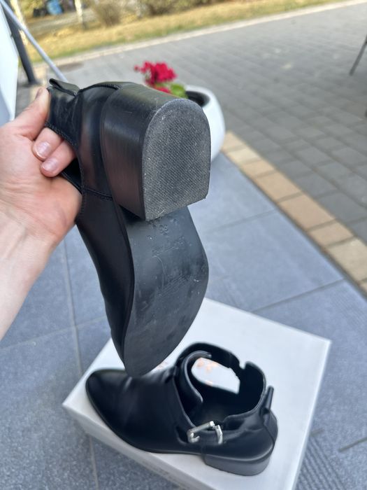 Buty czarne botki ccc ekoskóra