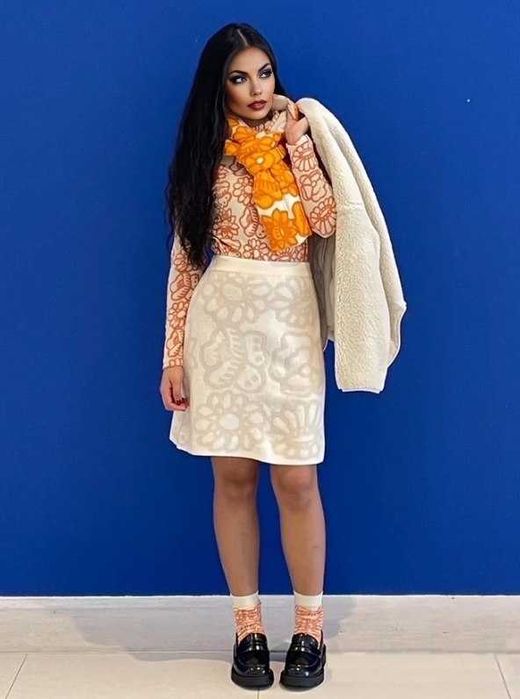 Брендовая шерстяная юбка MARIMEKKO, 100% lamb wool 100% шерсть ягнят