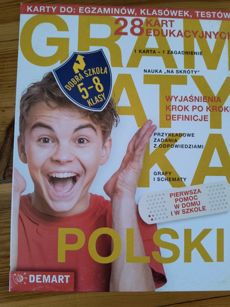 Gramatyka Polski karty edukacyjne 5-8 klasa