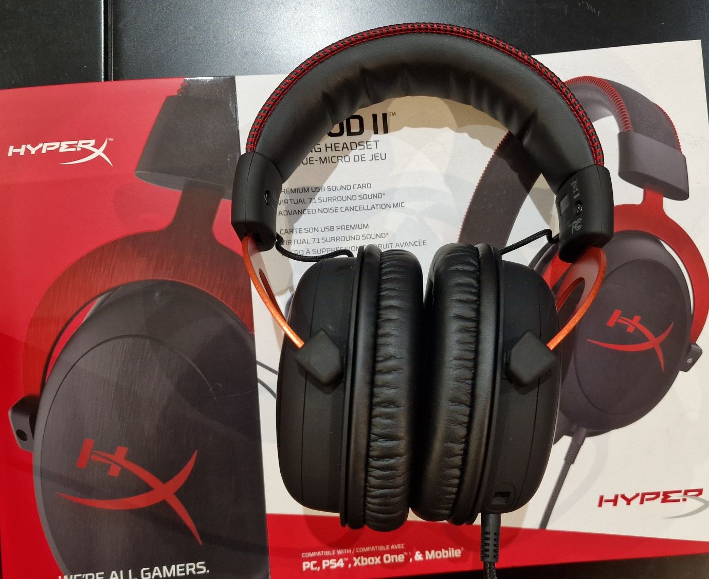 Auscultadores Headset HyperX Cloud II (com garantia)