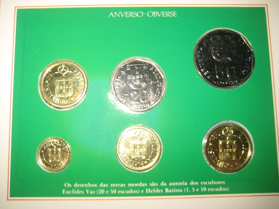 Coleção moedas NÃO CIRCULADAS em estojo original – Portugal 1987
