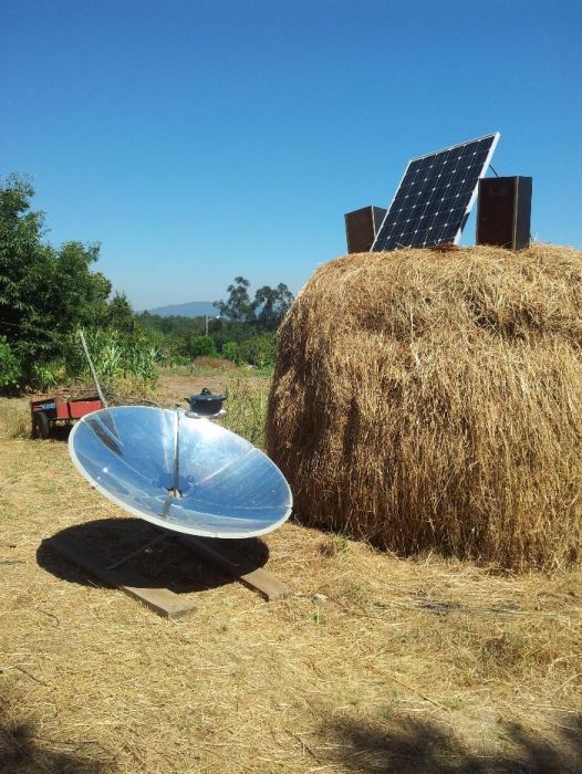 Forno solar parabolico para cozinhar gratis atraves do sol.