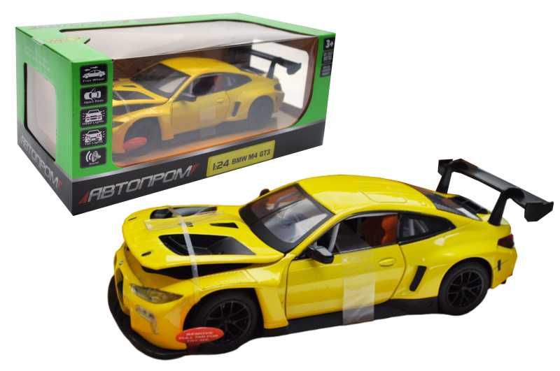 Машина металева Автопром 68277A 1:24 "BMW M4 GT3", світло, звук