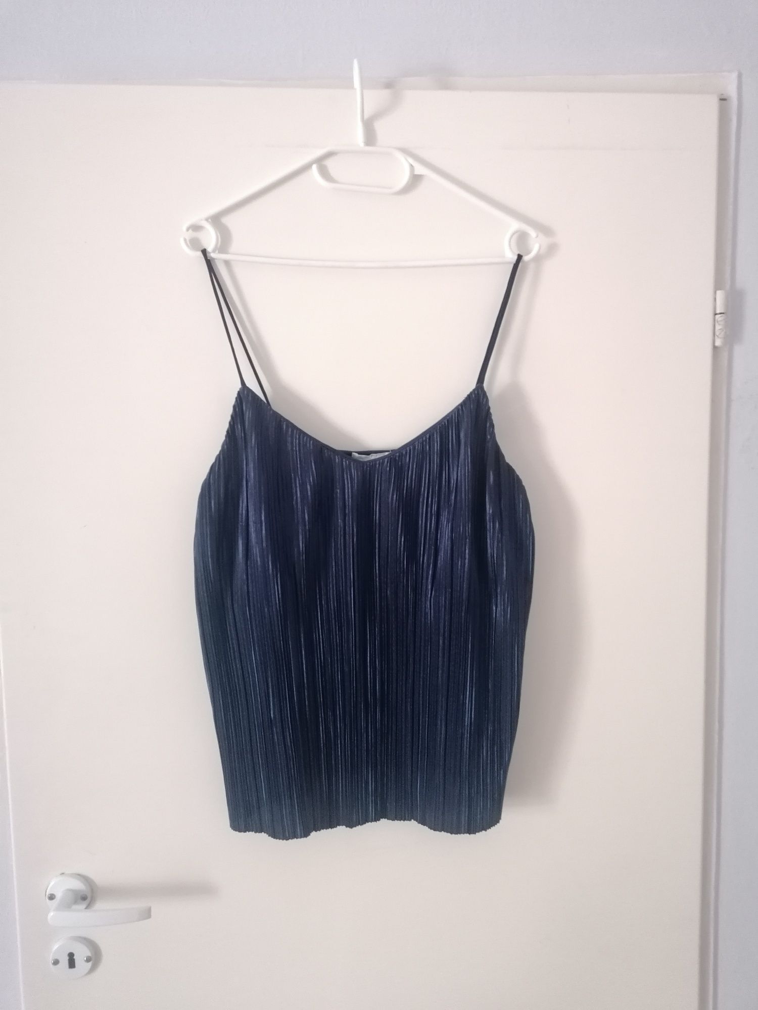 Granatowa bluzka na ramiączkach H&M 40 stan idealny elegancka