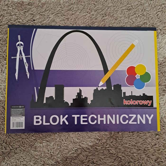 Blok techniczny kolorowy A3 (10 kartek)