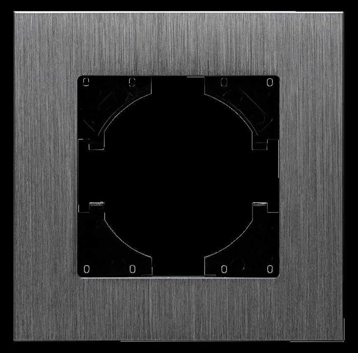 VIPLAST Wyłącznik krzyżowy podtynkowy z ramką aluminiową Srebrny