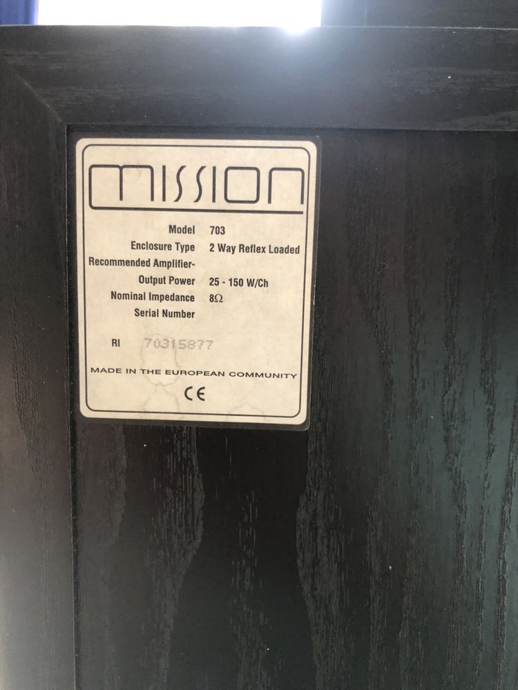 nagłośnienie 2.0 kolumny 2x Mission 703