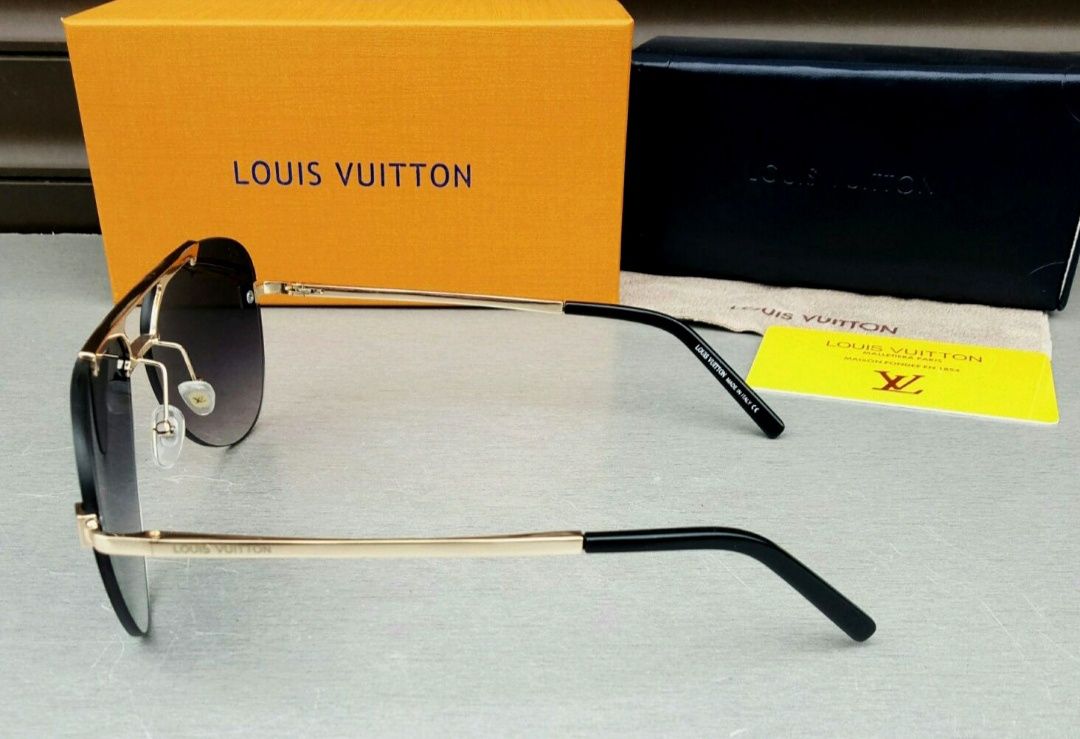 Louis Vuitton модные очки унисекс серо фиолетовый градиент в золоте