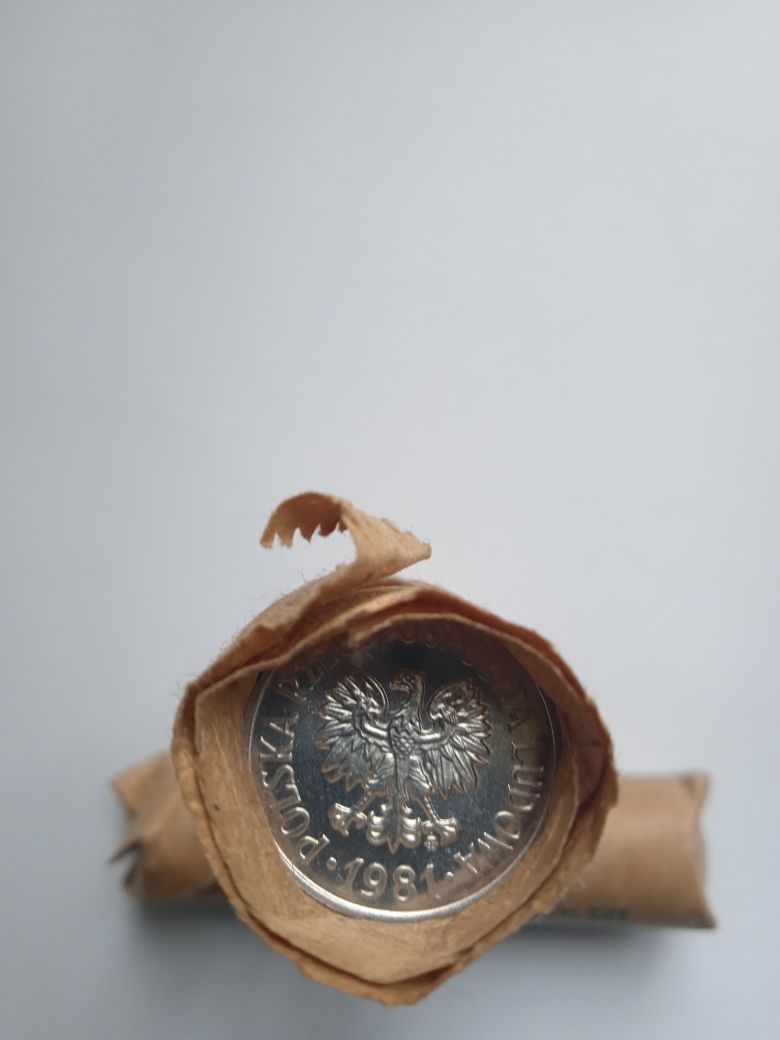 20 groszy, gr 1981 r. PRL - rolka, rulon bankowy NBP.